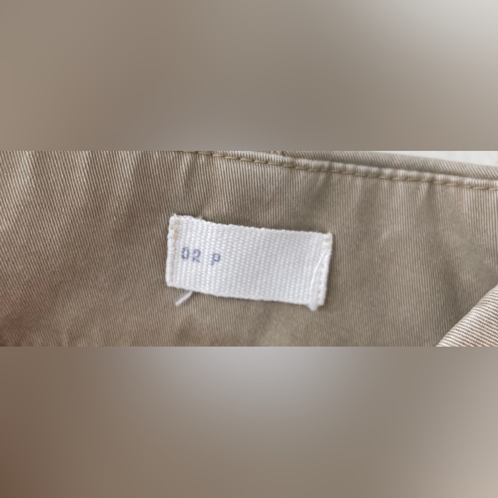Gap high rise lace up wide leg khaki ankle pants, side zip; size 2P - Picture 6 of 7